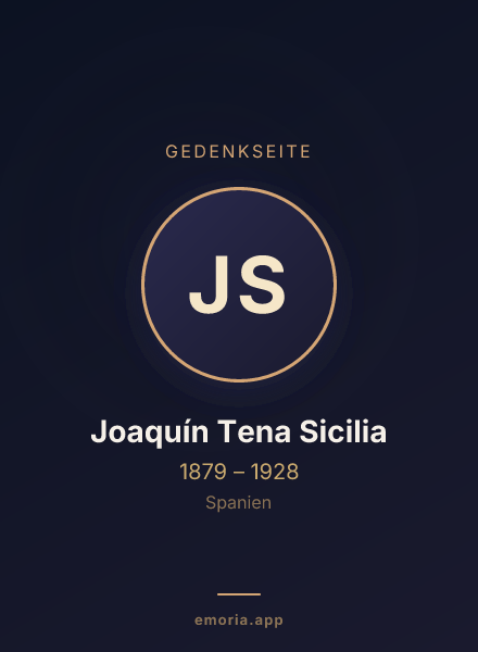 Gedenkportrait von Joaquín Tena Sicilia