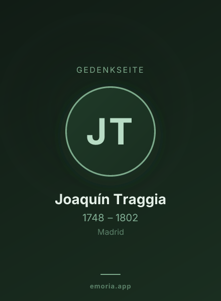 Gedenkportrait von Joaquín Traggia
