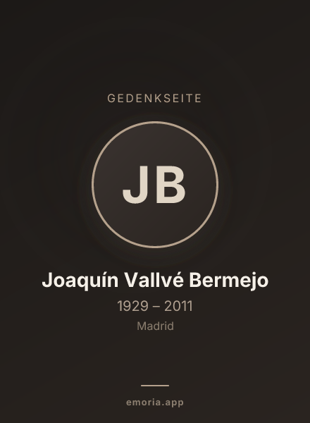 Gedenkportrait von Joaquín Vallvé Bermejo