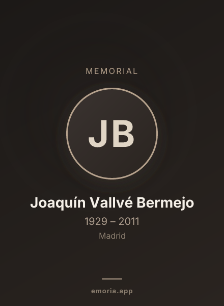 Memorial portrait of Joaquín Vallvé Bermejo
