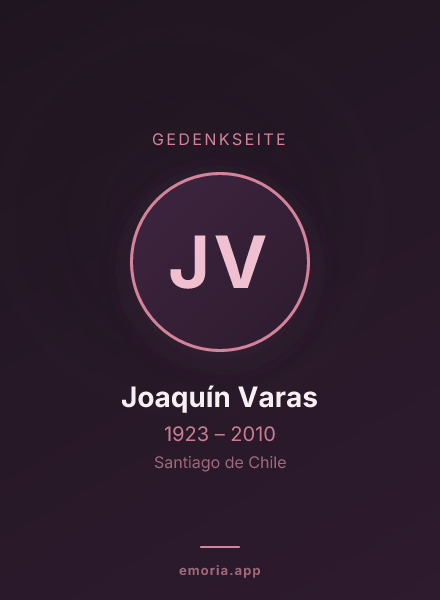 Gedenkportrait von Joaquín Varas