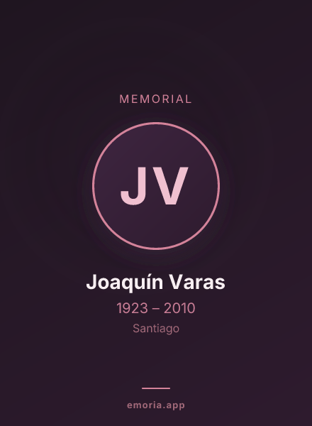 Memorial portrait of Joaquín Varas