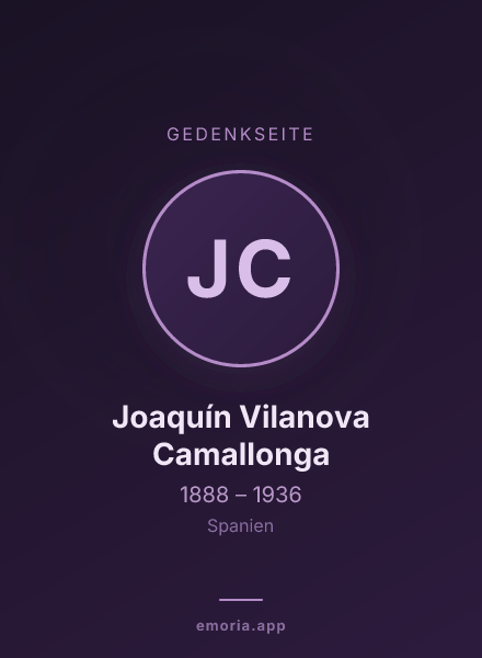 Gedenkportrait von Joaquín Vilanova Camallonga