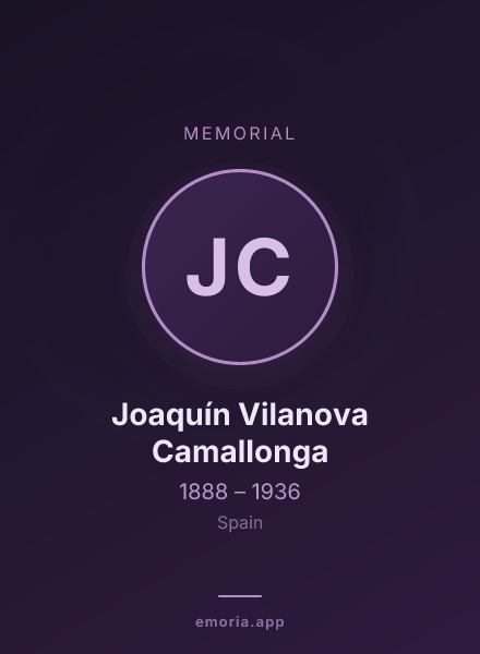 Memorial portrait of Joaquín Vilanova Camallonga