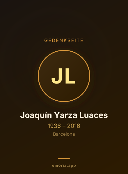 Gedenkportrait von Joaquín Yarza Luaces