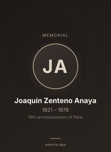 Memorial portrait of Joaquín Zenteno Anaya