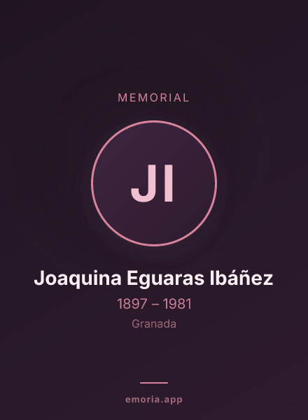 Memorial portrait of Joaquina Eguaras Ibáñez