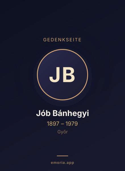 Gedenkportrait von Jób Bánhegyi