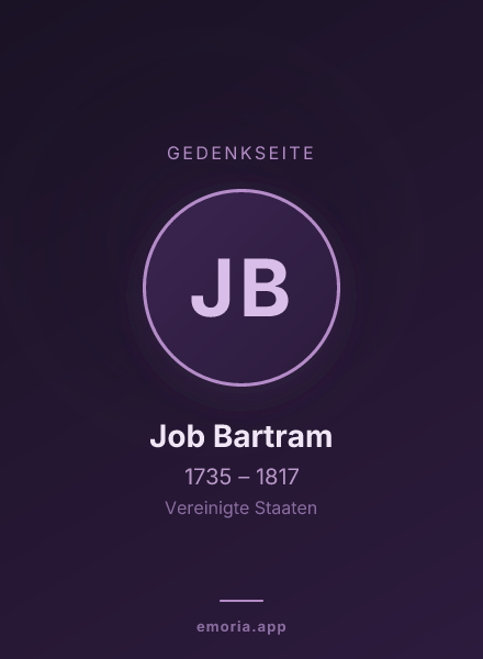 Gedenkportrait von Job Bartram