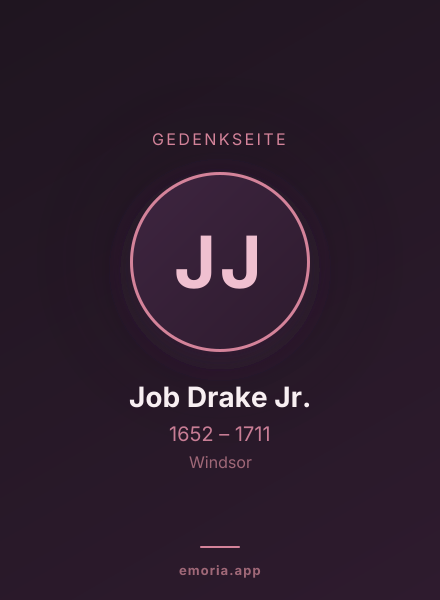 Gedenkportrait von Job Drake Jr.