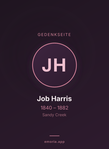 Gedenkportrait von Job Harris
