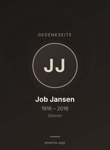 Gedenkportrait von Job Jansen