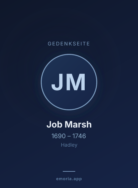 Gedenkportrait von Job Marsh