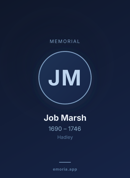 Memorial portrait of Job Marsh