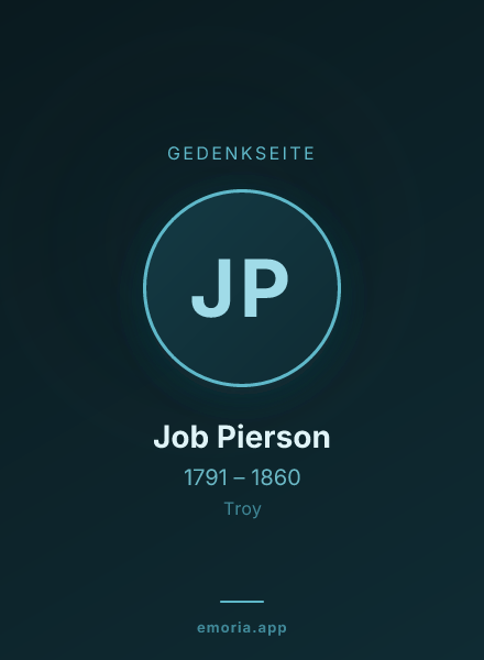 Gedenkportrait von Job Pierson