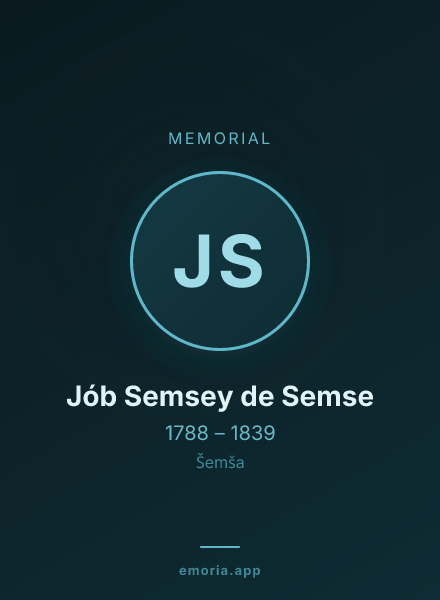Memorial portrait of Jób Semsey de Semse