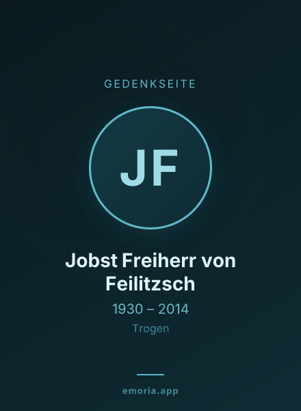 Gedenkportrait von Jobst Freiherr von Feilitzsch