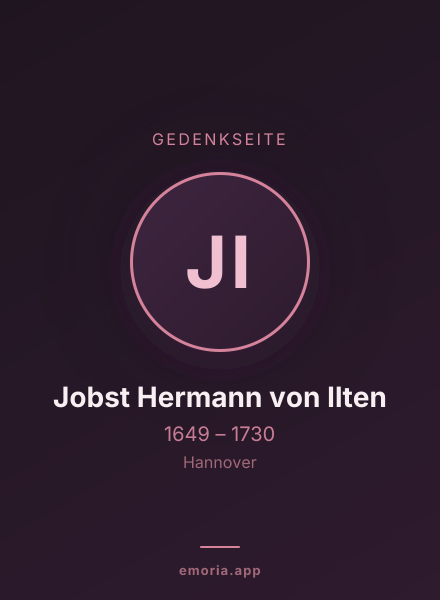 Gedenkportrait von Jobst Hermann von Ilten