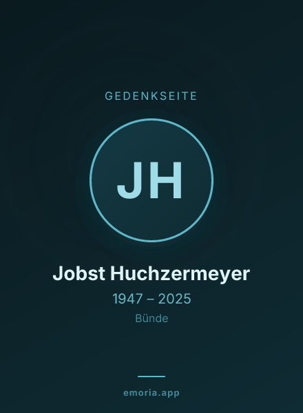Gedenkportrait von Jobst Huchzermeyer