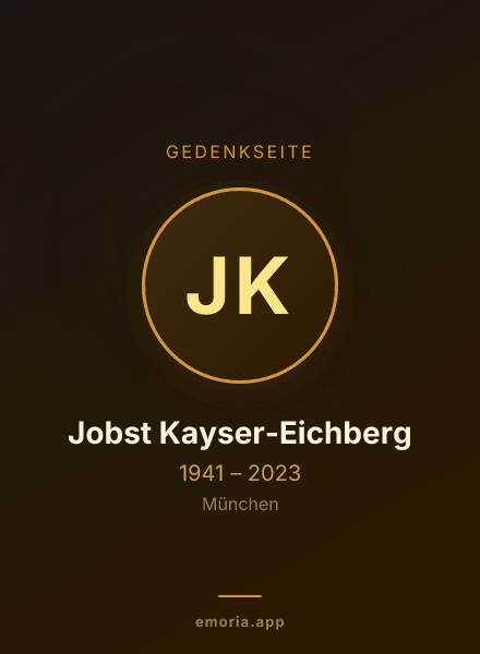 Gedenkportrait von Jobst Kayser-Eichberg