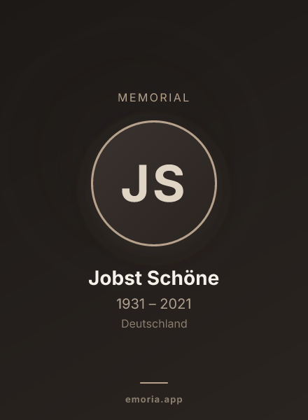 Memorial portrait of Jobst Schöne