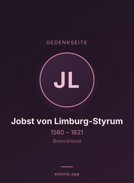 Gedenkportrait von Jobst von Limburg-Styrum