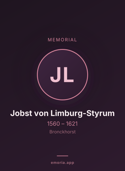 Memorial portrait of Jobst von Limburg-Styrum