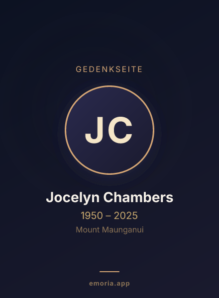 Gedenkportrait von Jocelyn Chambers