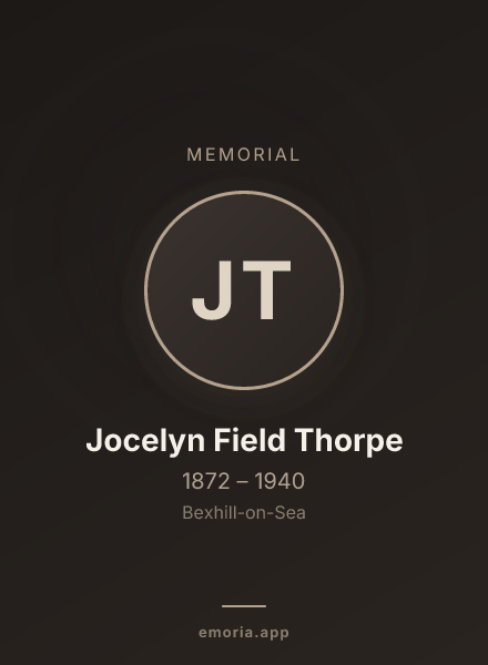 Memorial portrait of Jocelyn Field Thorpe