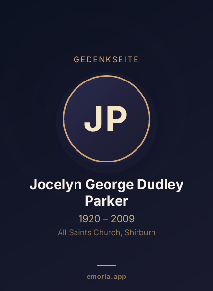 Gedenkportrait von Jocelyn George Dudley Parker