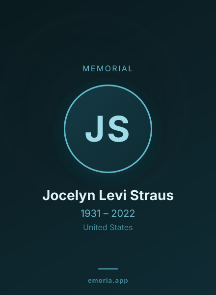 Memorial portrait of Jocelyn Levi Straus