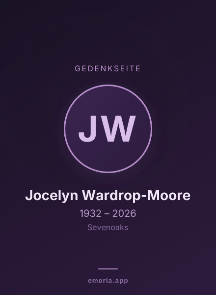 Gedenkportrait von Jocelyn Wardrop-Moore