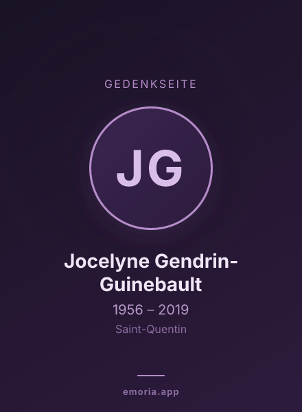 Gedenkportrait von Jocelyne Gendrin-Guinebault