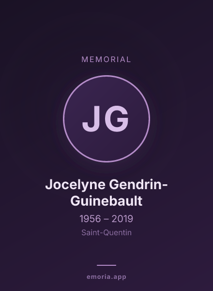 Memorial portrait of Jocelyne Gendrin-Guinebault