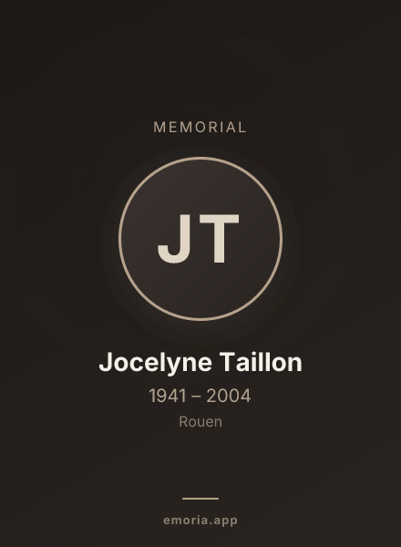 Memorial portrait of Jocelyne Taillon