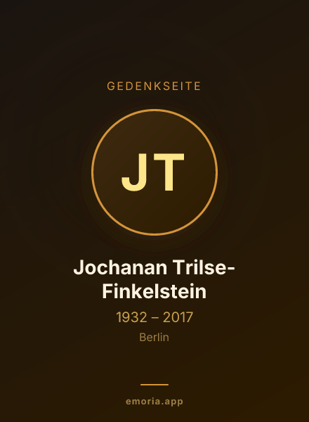 Gedenkportrait von Jochanan Trilse-Finkelstein