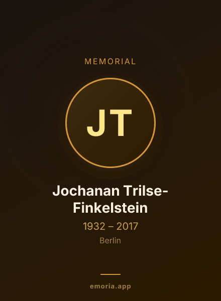 Memorial portrait of Jochanan Trilse-Finkelstein