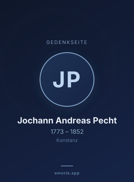 Gedenkportrait von Jochann Andreas Pecht