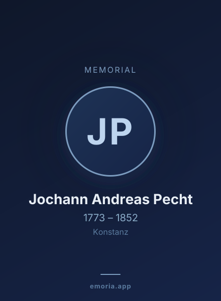 Memorial portrait of Jochann Andreas Pecht