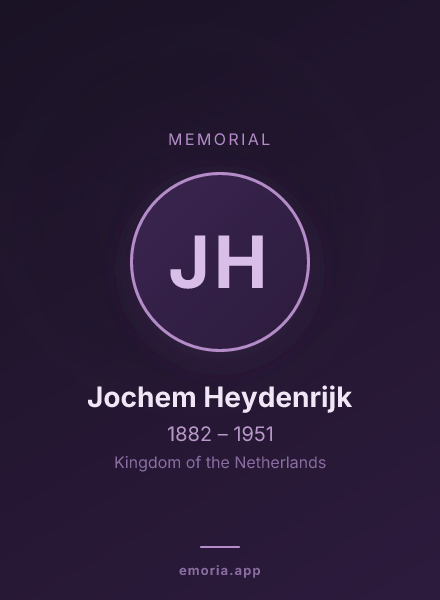 Memorial portrait of Jochem Heydenrijk