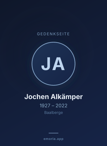 Gedenkportrait von Jochen Alkämper