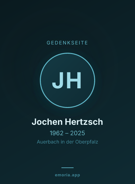 Gedenkportrait von Jochen Hertzsch