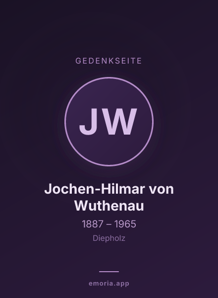 Gedenkportrait von Jochen-Hilmar von Wuthenau