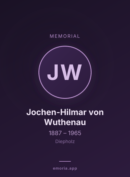 Memorial portrait of Jochen-Hilmar von Wuthenau