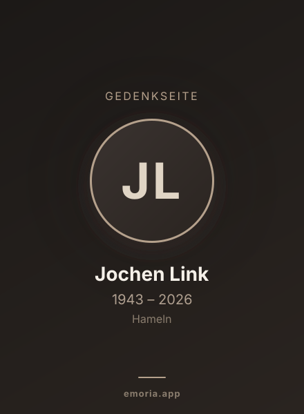 Gedenkportrait von Jochen Link