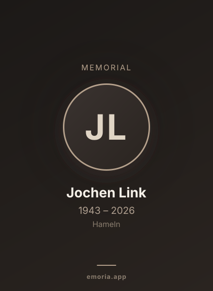 Memorial portrait of Jochen Link