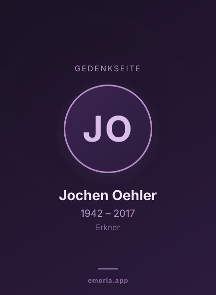 Gedenkportrait von Jochen Oehler