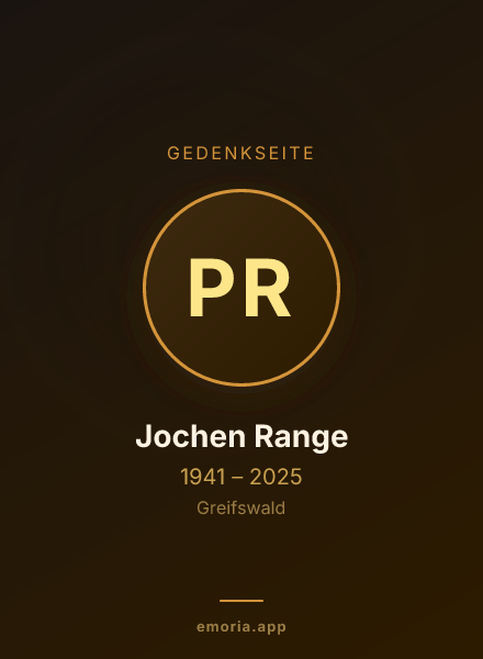 Gedenkportrait von Prof. Dr. Dr. Jochen Range