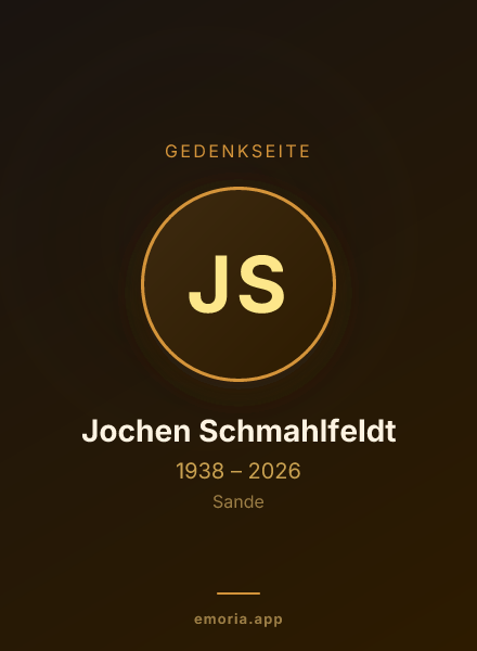 Gedenkportrait von Jochen Schmahlfeldt