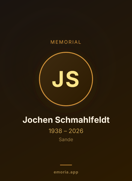 Memorial portrait of Jochen Schmahlfeldt